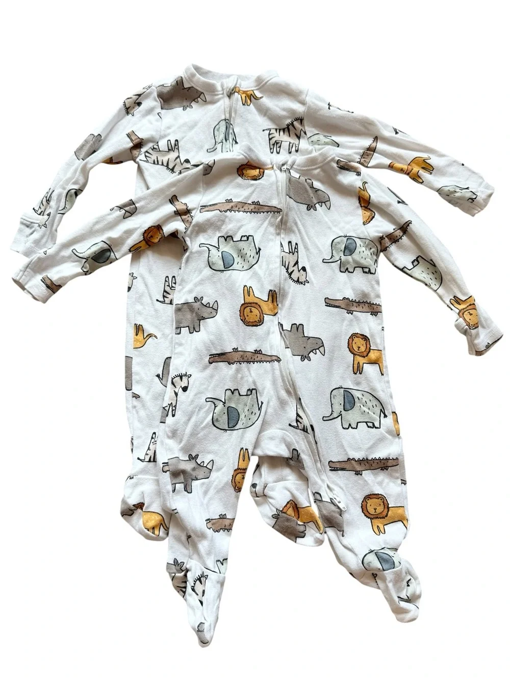 Old Navy lot of 8 footed two way zip closure sleeper footed pajamas 6-9 months